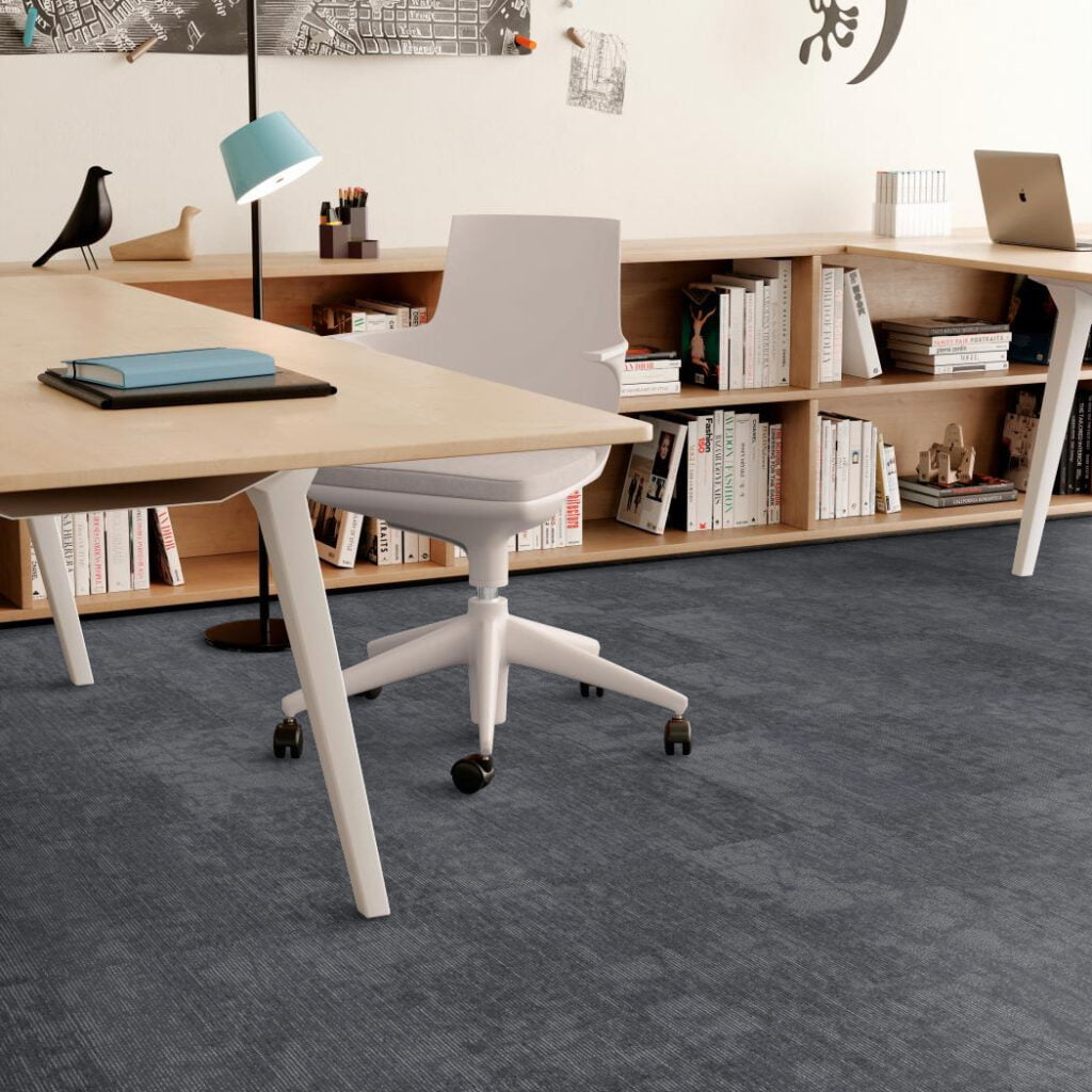 Room Scene - Steel Grey - Structure Tile - TOFFIS Interior Environments